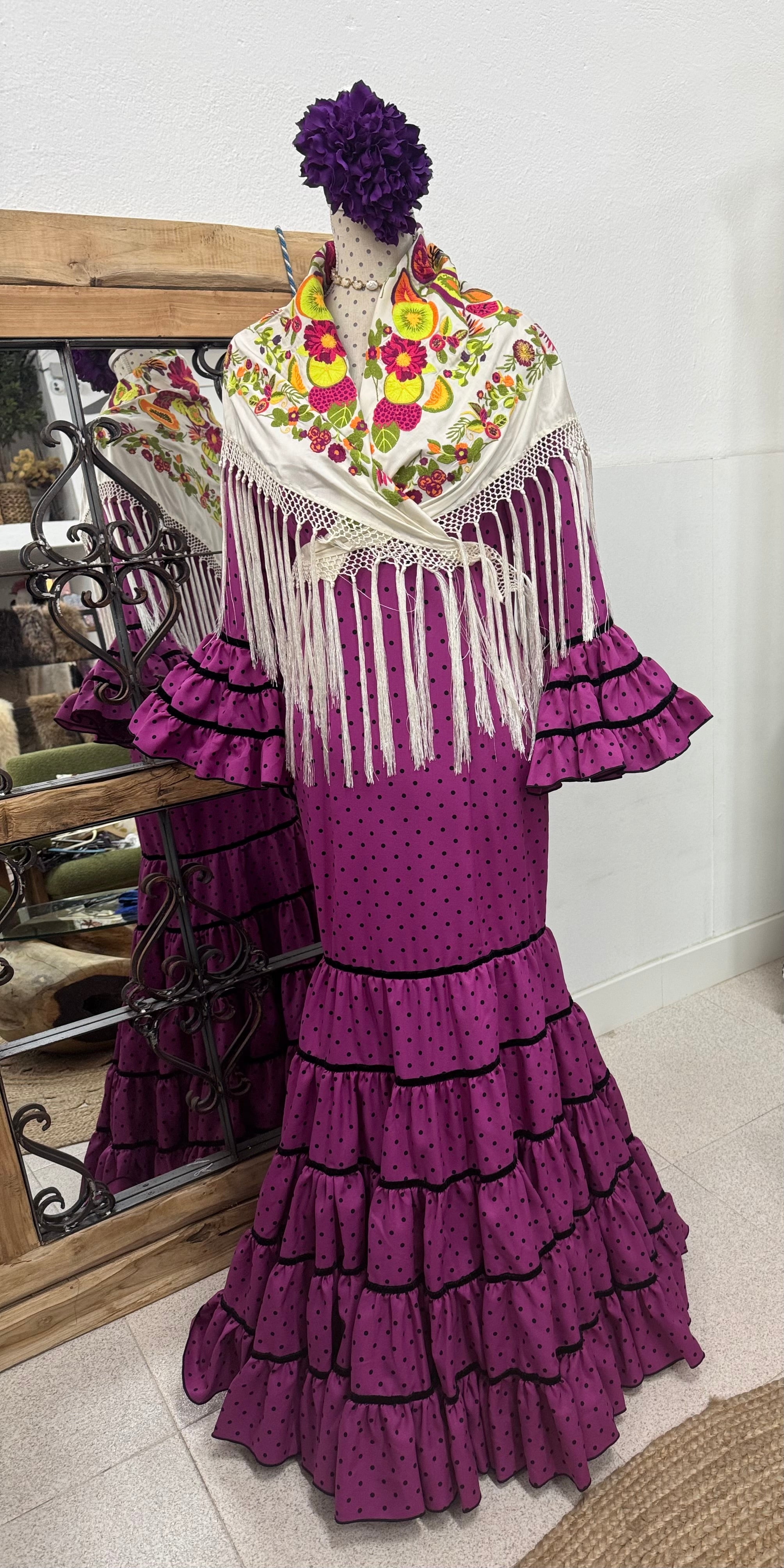 Traje de Flamenca Mod.Rosalía Buganvilla