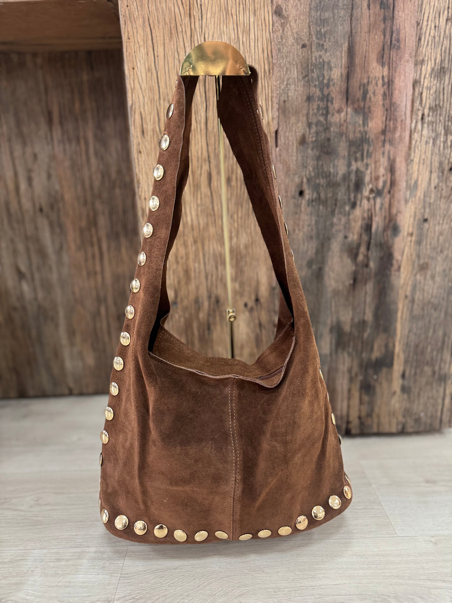 Bolso Piel Ante Tachas en 4 colores disponibles