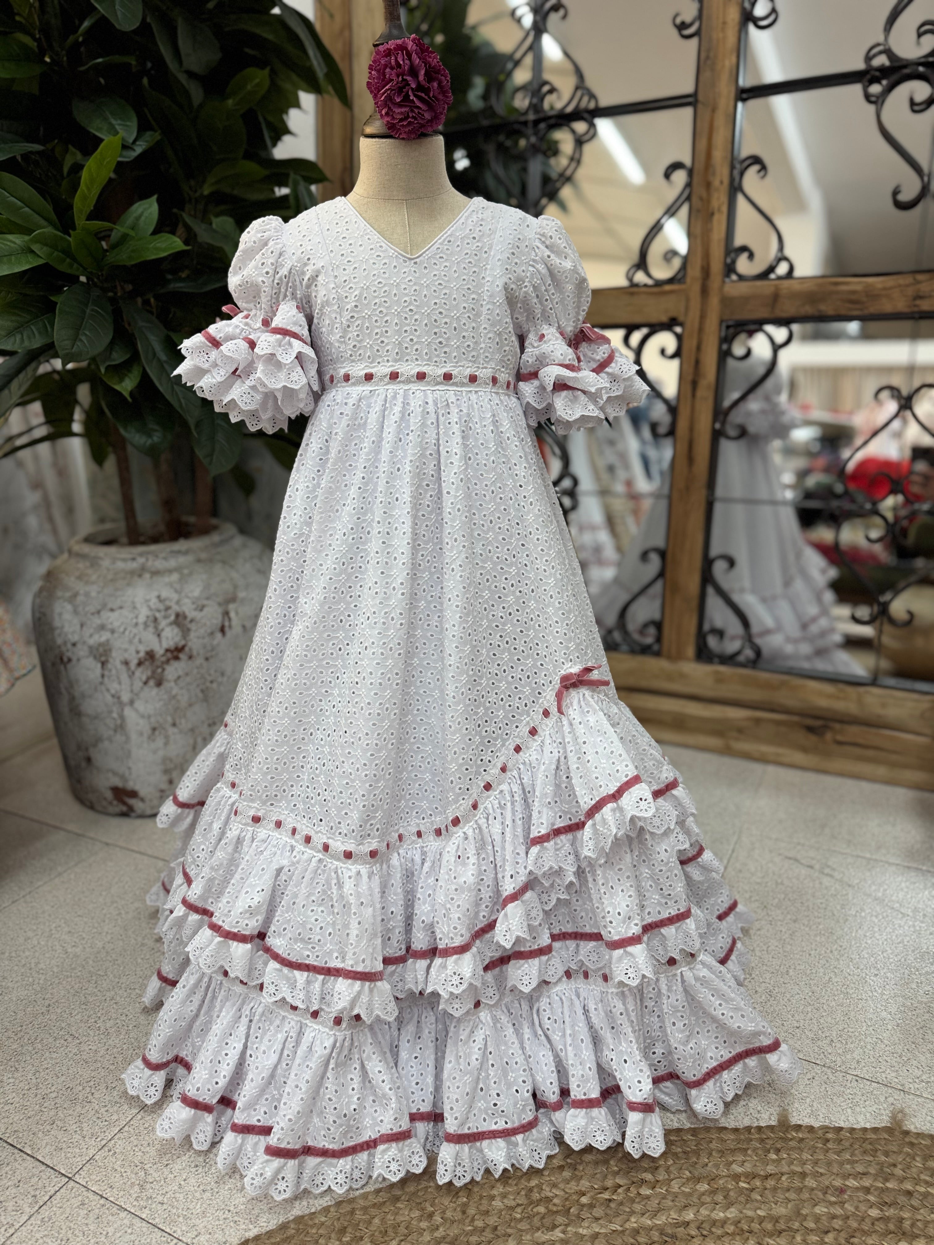 Traje Flamenca Niña Rociera T.6