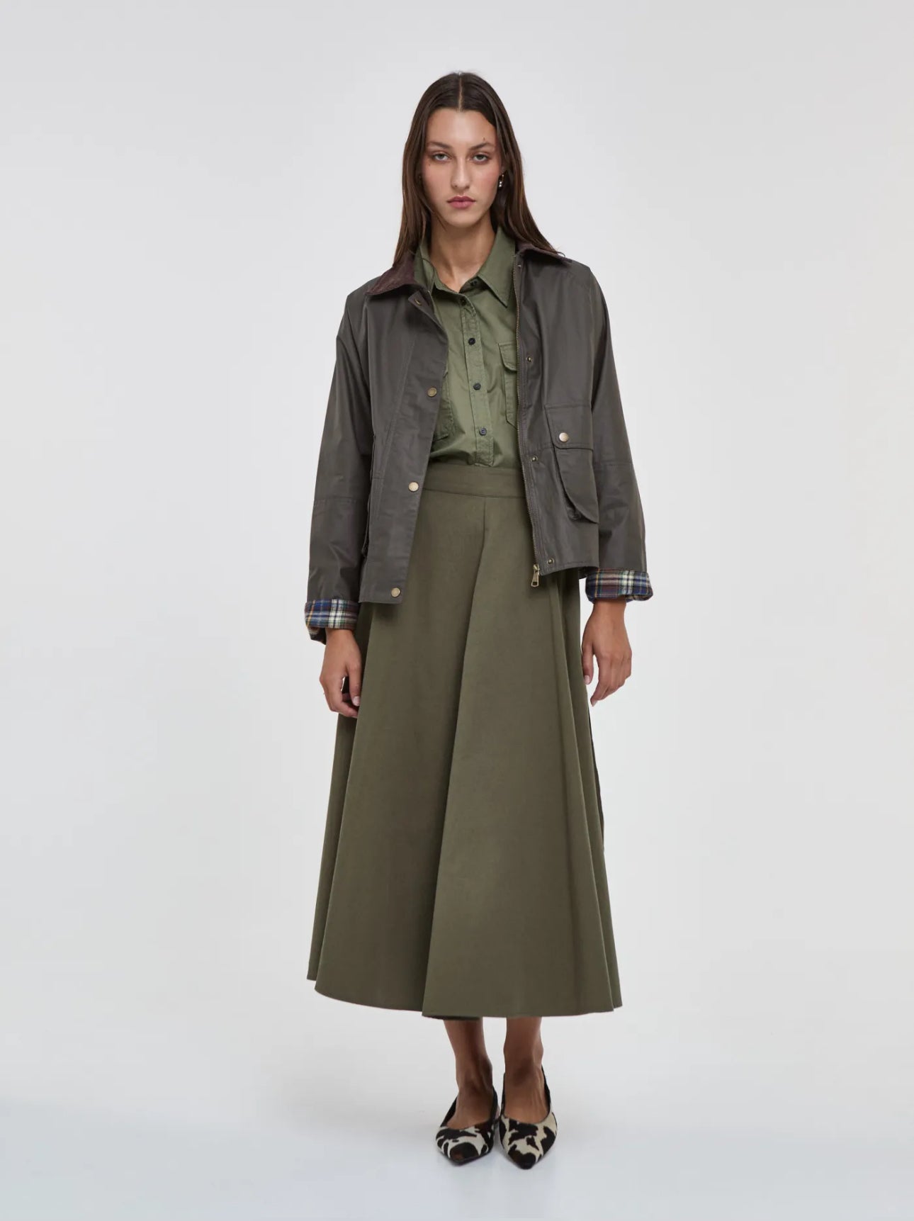 Camisa Militar Verde Kaki