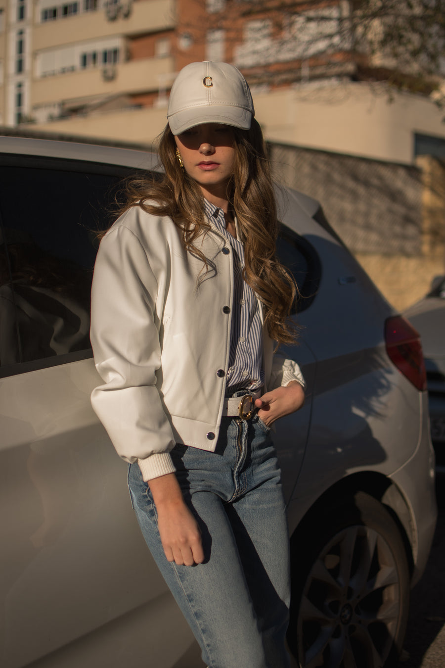 GORRA PIEL Blanca