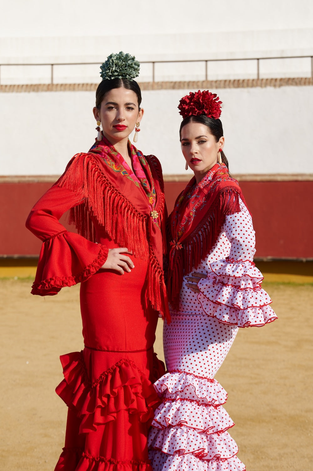 Traje de Flamenca Mod. Madrid Rojo