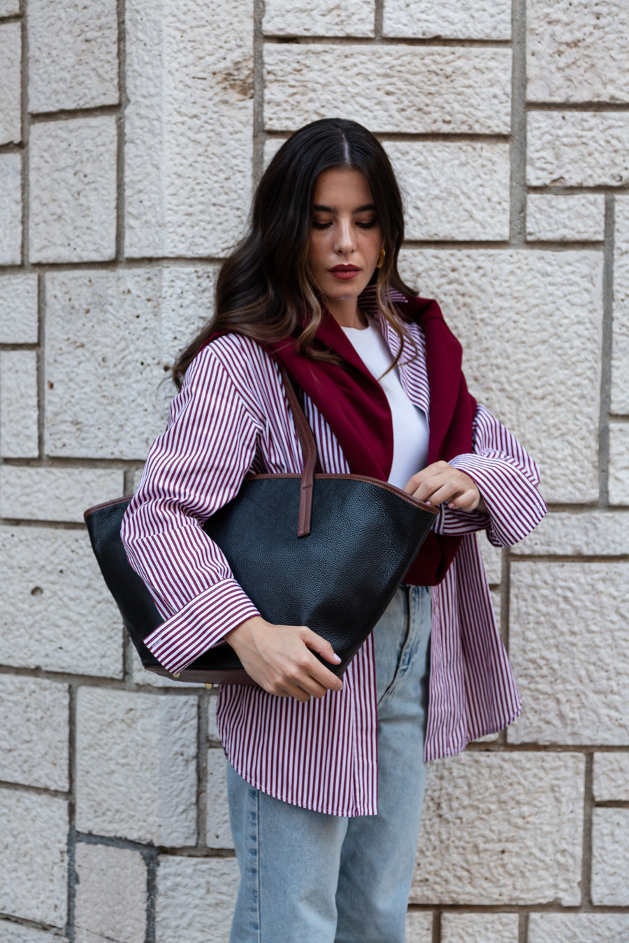 Capazo Piel Vanity Negro