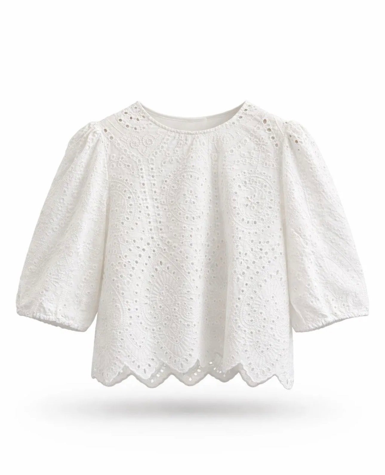 Top Perforado Blanco