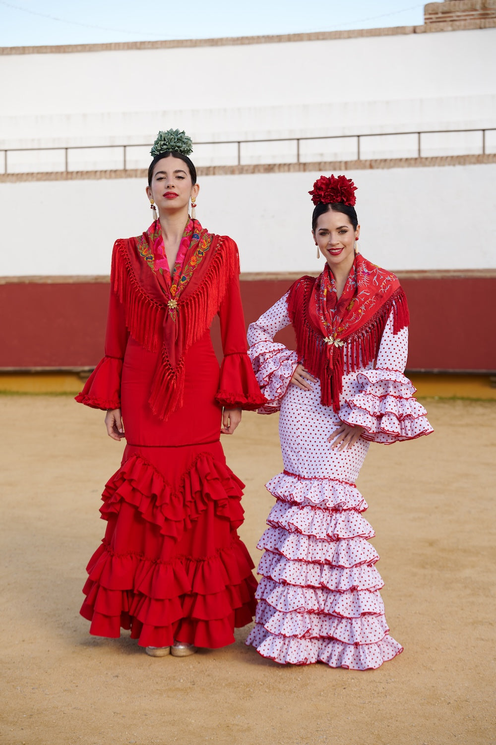 Traje de Flamenca Mod. Madrid Rojo