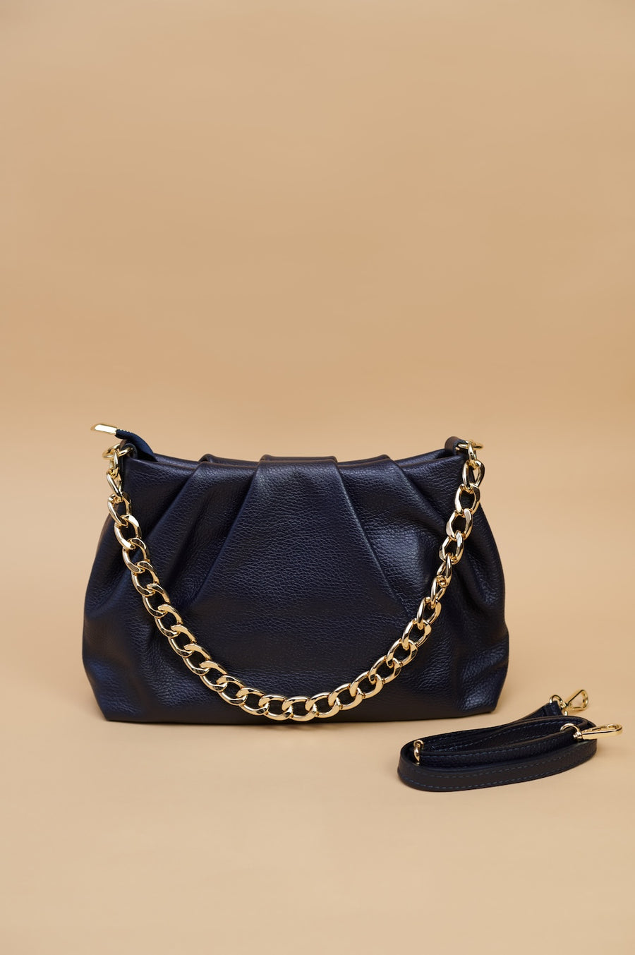 Bolso Piel Paris Azul Marino