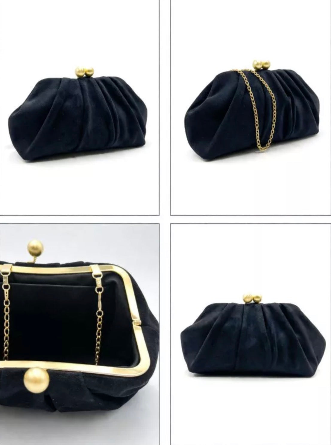 Bolso de Mano Bolas Negro