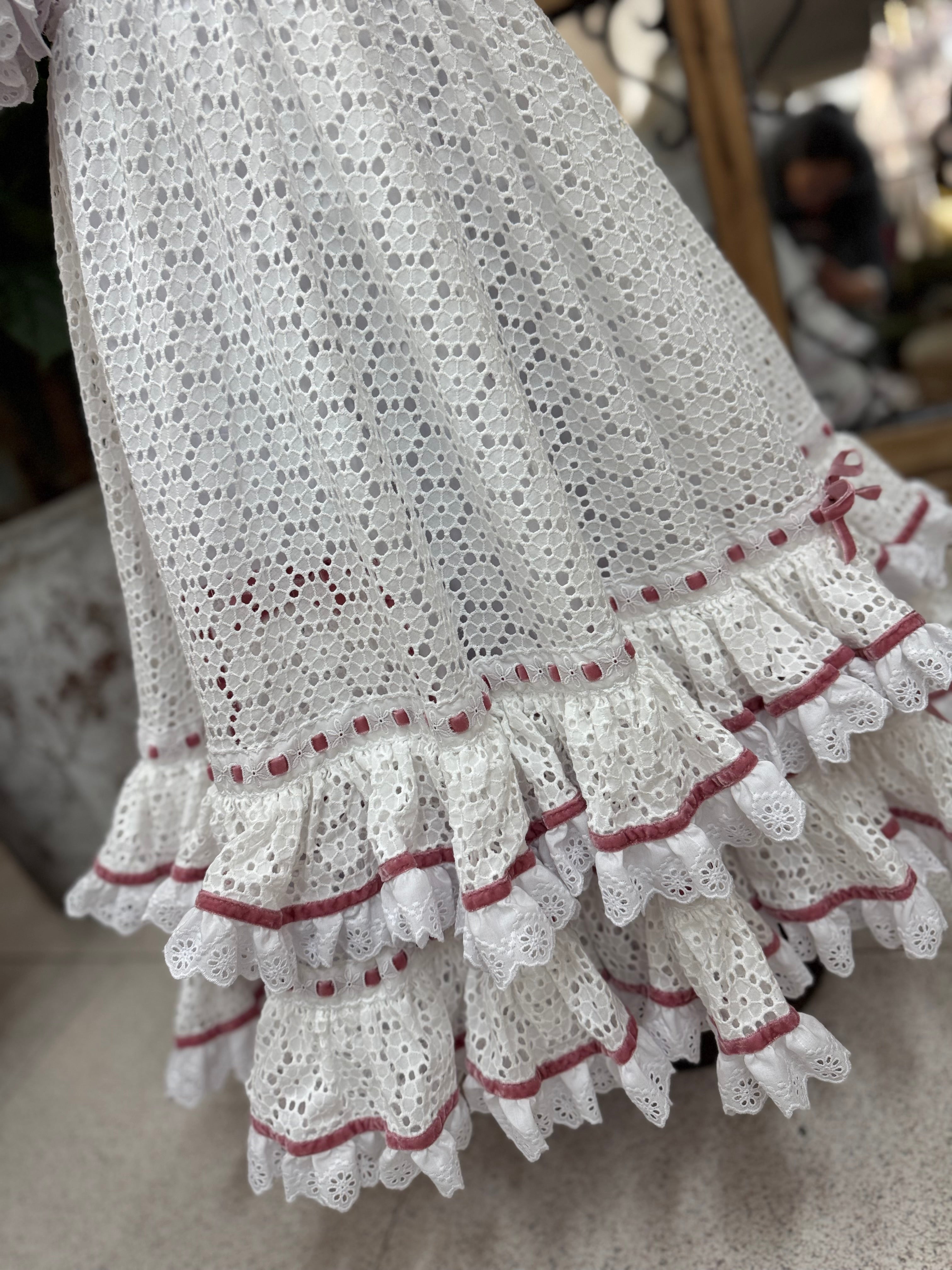 Traje Flamenca Niña Perforado Pasarela T.6