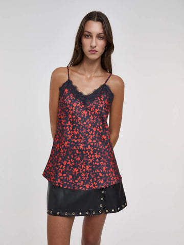 Top Lencero Flowers Red