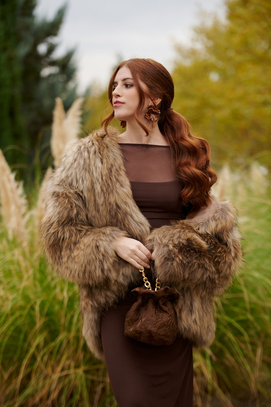 Chaqueta Piel Natura Fox con Capucha