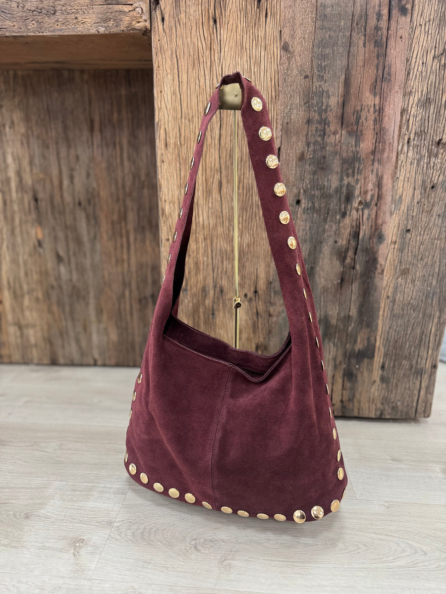 Bolso Piel Ante Tachas en 4 colores disponibles