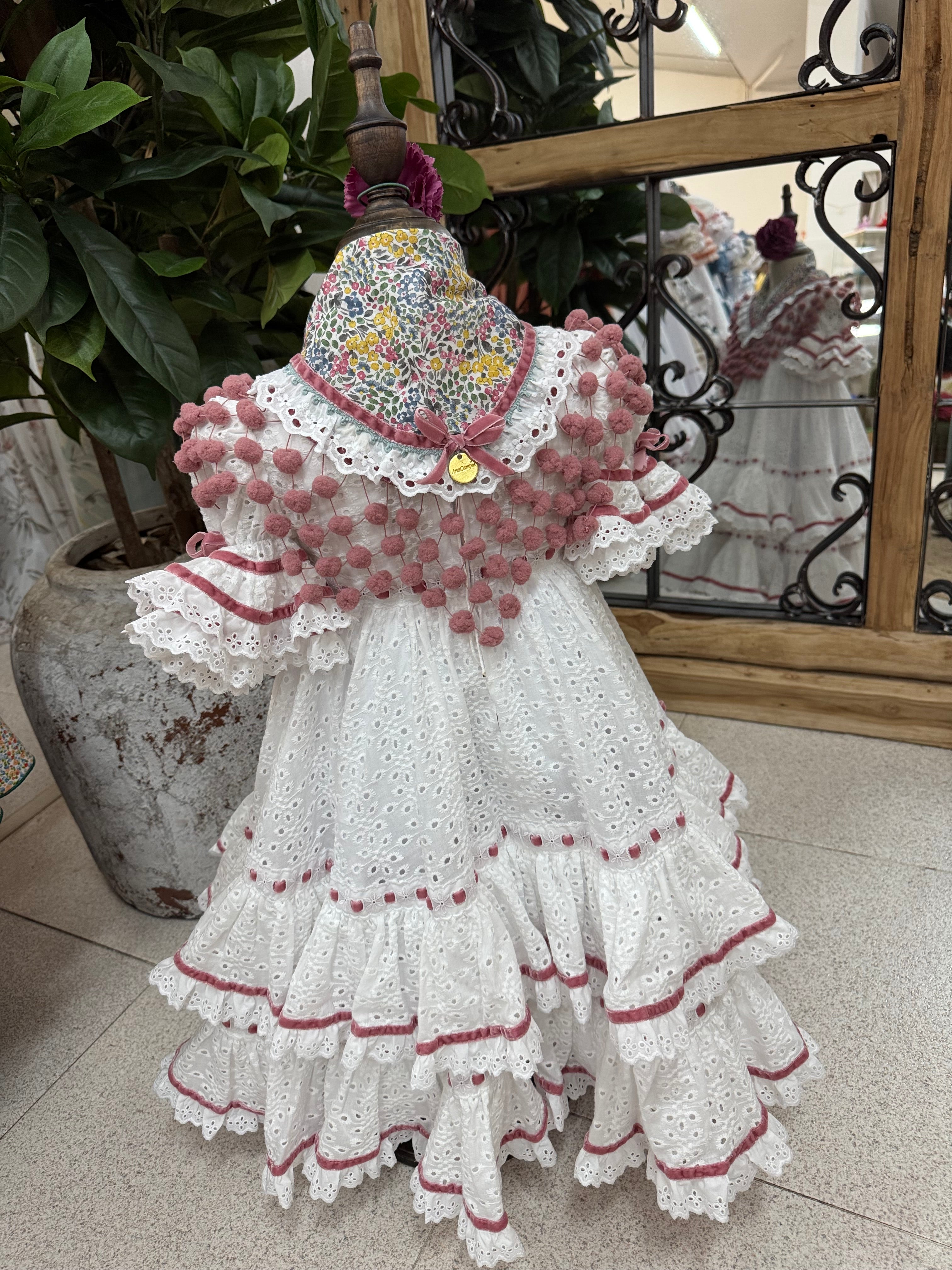 Traje Flamenca Niña Carmen Perforado T.2