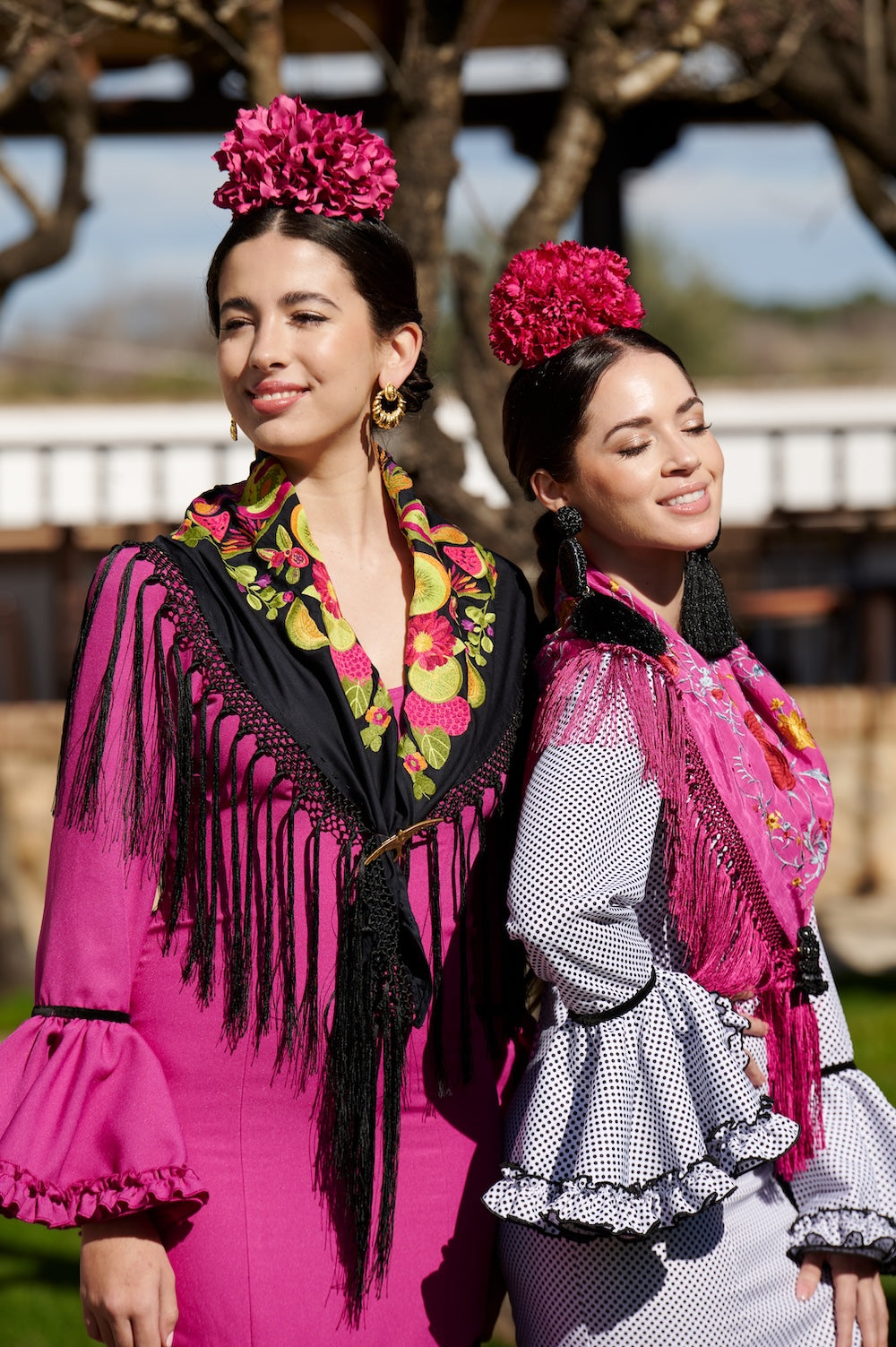 Traje Flamenca Mod. Madrid Buganvilla