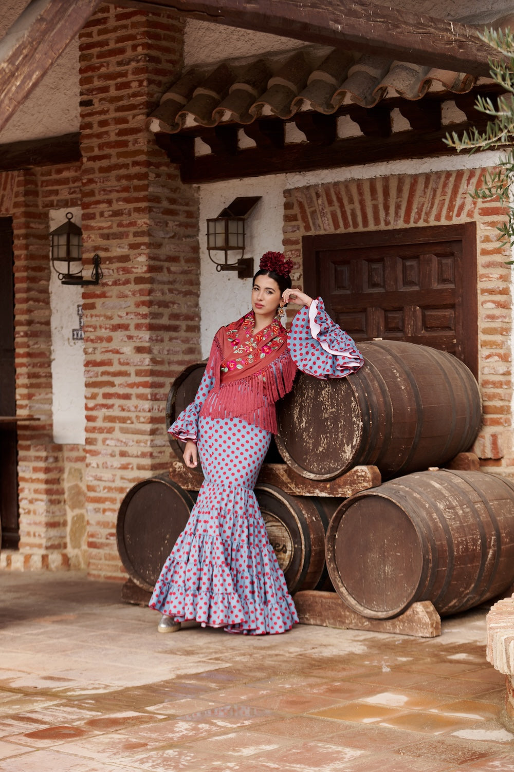 Traje de Flamenca Mod. Cordobesa  Bioelástico Lunar