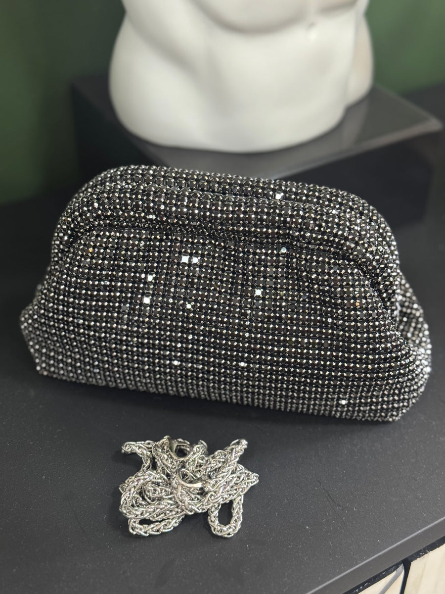 Bolso De Mano Cristal Black