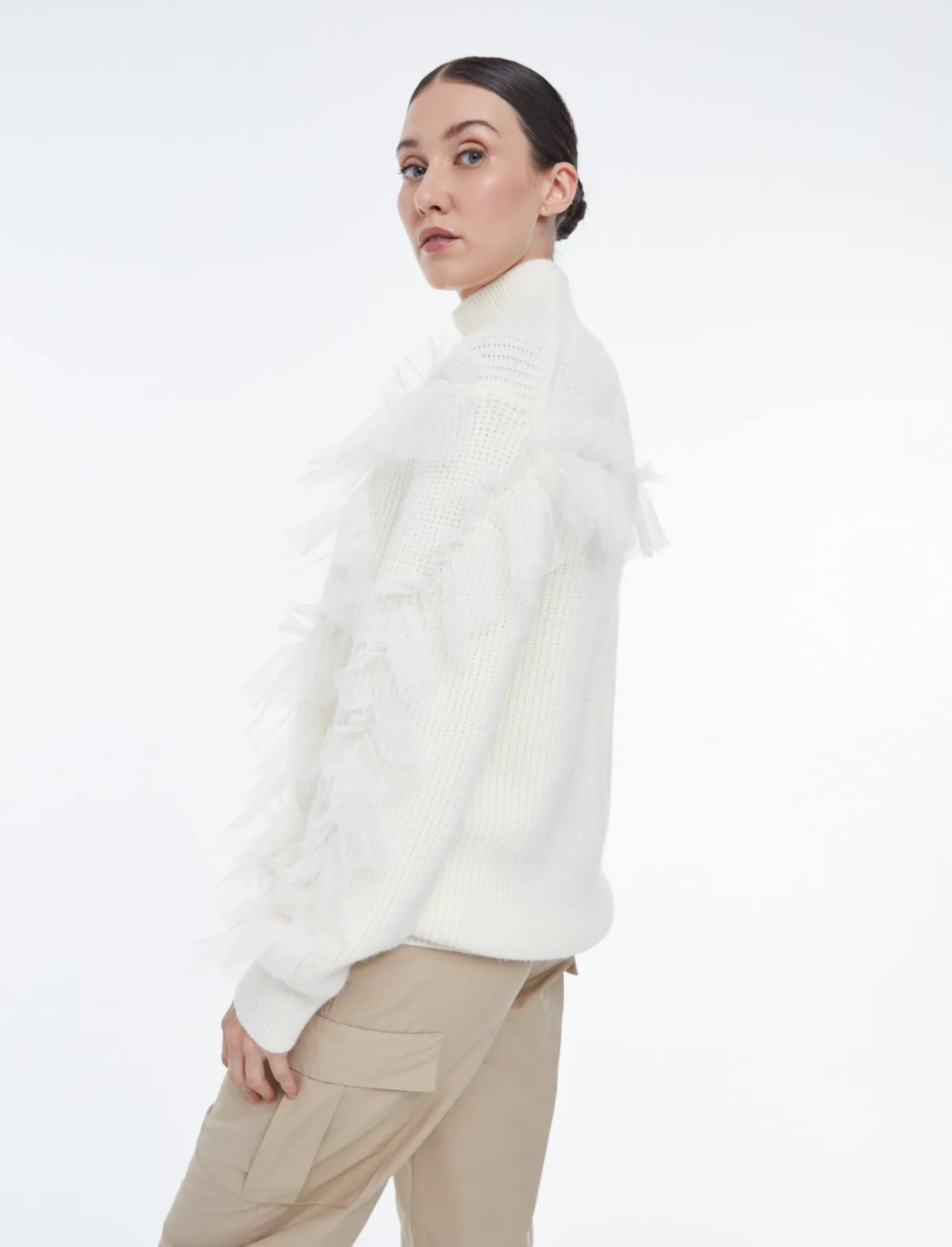 Chaqueta Punto Tull Beig