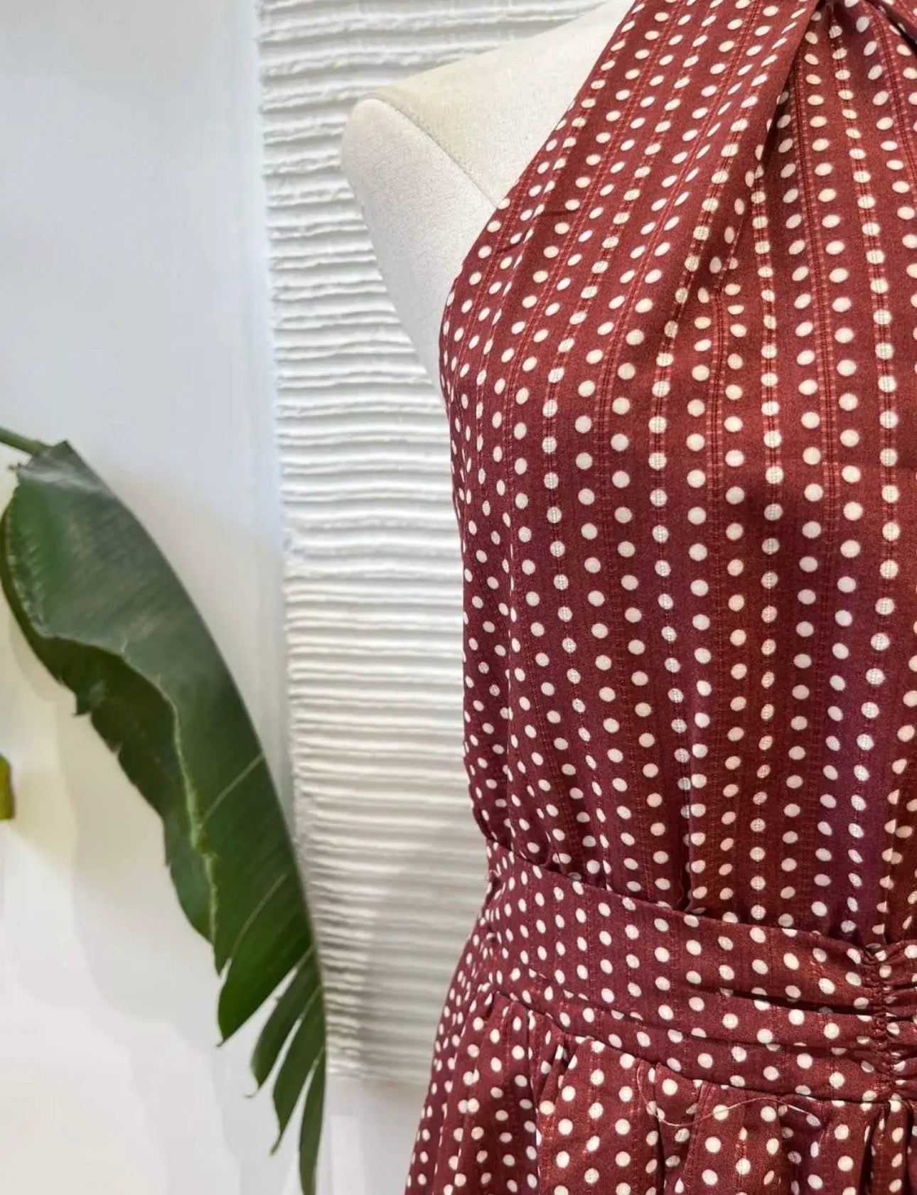 Vestido Topitos Marrón