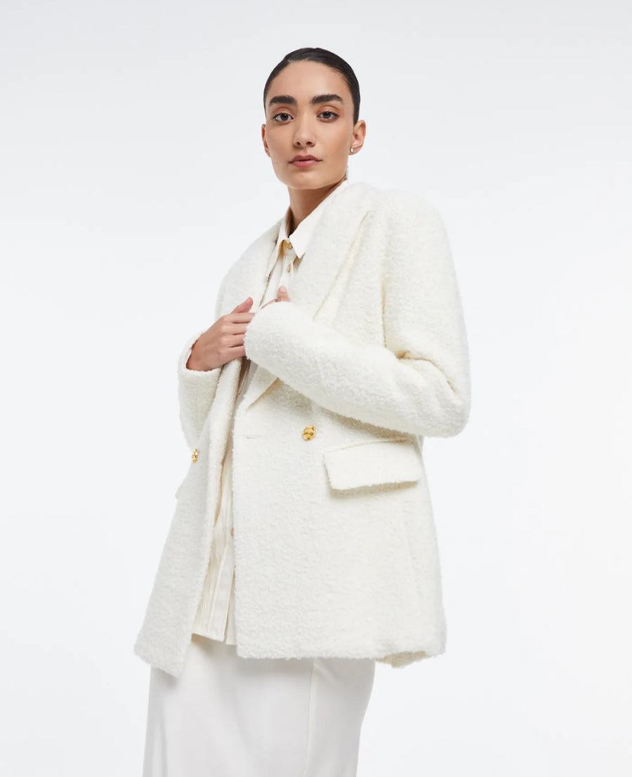 Chaqueta Tweed White