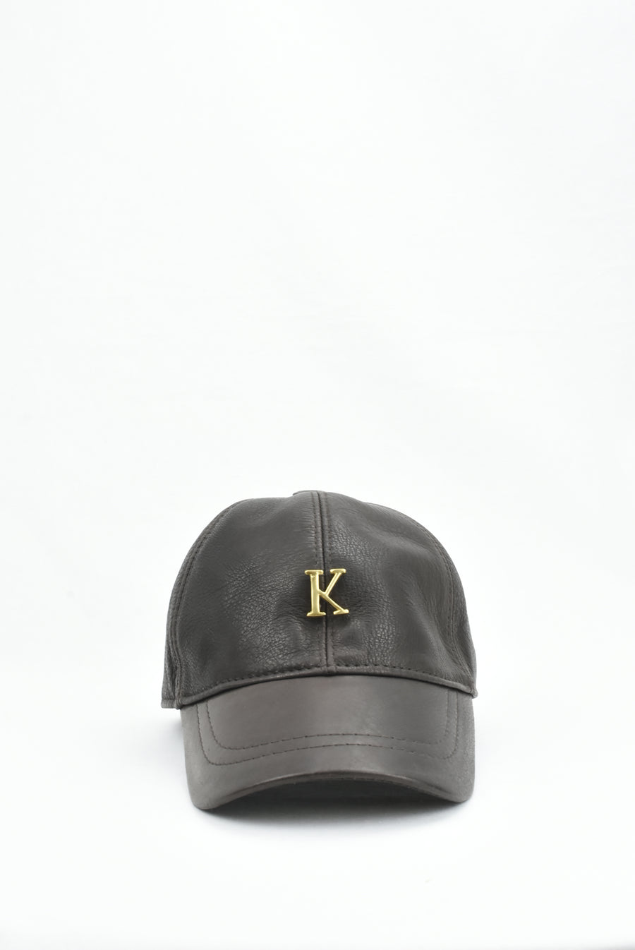 GORRA PIEL MARRÓN OSCURO