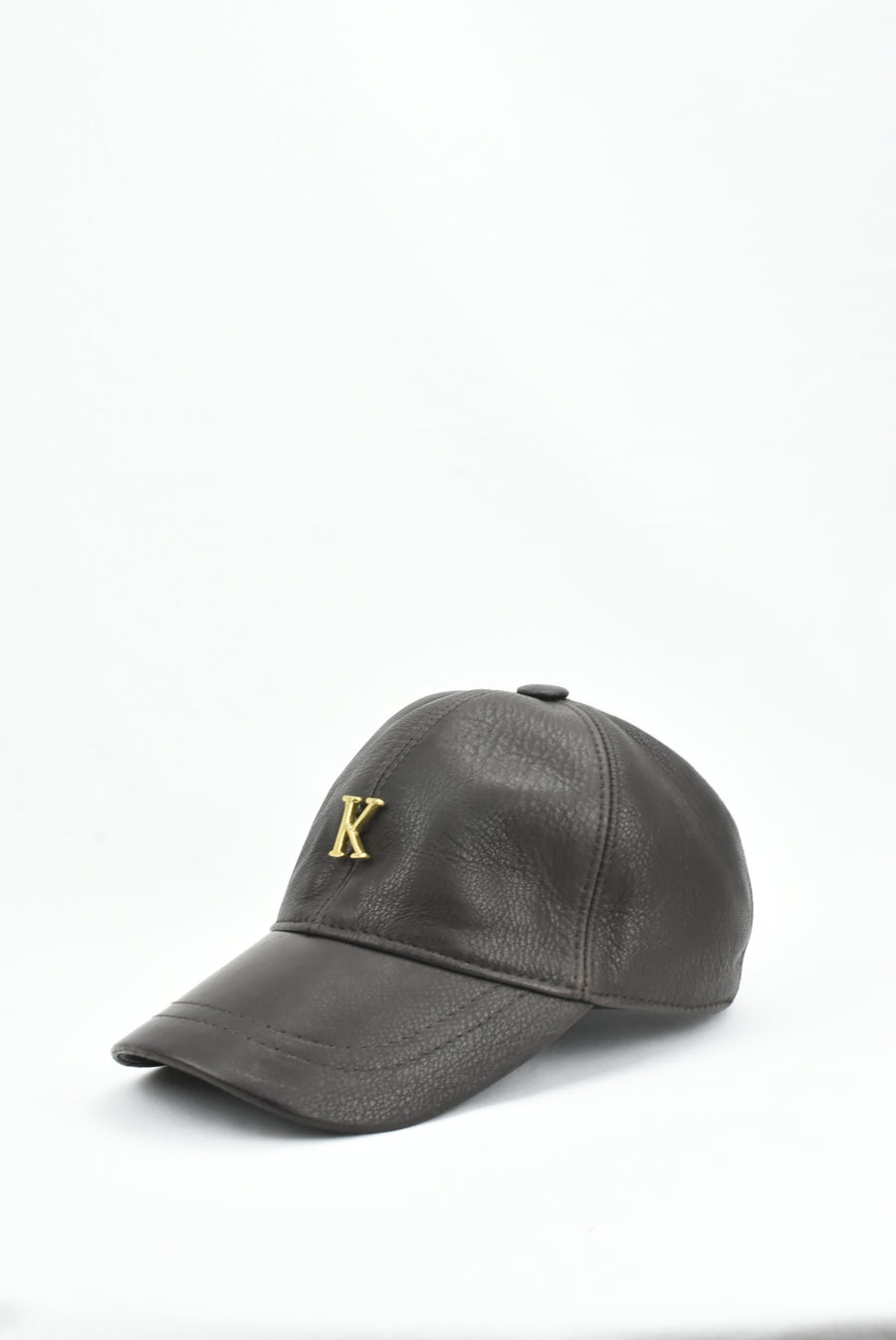 GORRA PIEL MARRÓN OSCURO