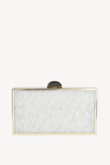 Clutch Beig Nácar Filo Oro