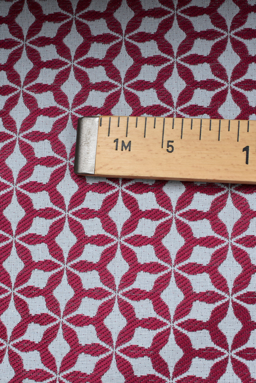Tejido Jacquard Grecia Rojo