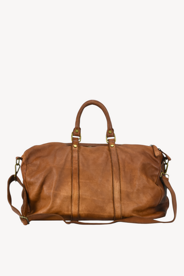 Bolso Viaje Piel Lavada Camel