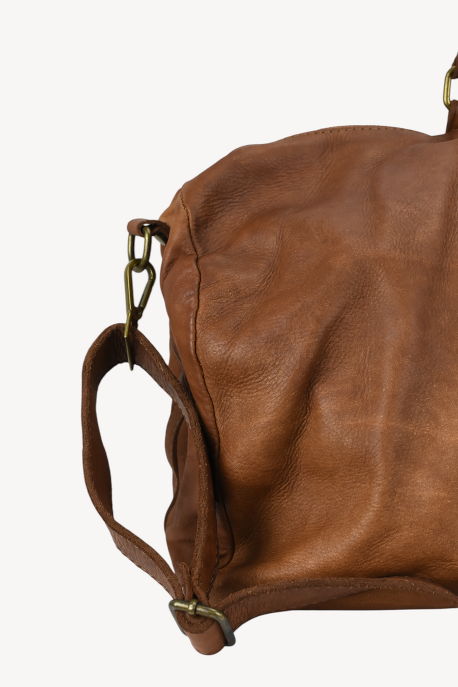 Bolso Viaje Piel Lavada Camel