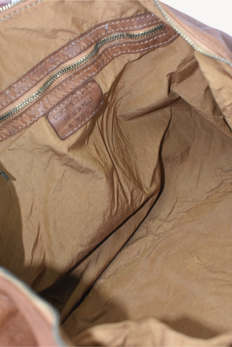 Bolso Viaje Piel Lavada Camel