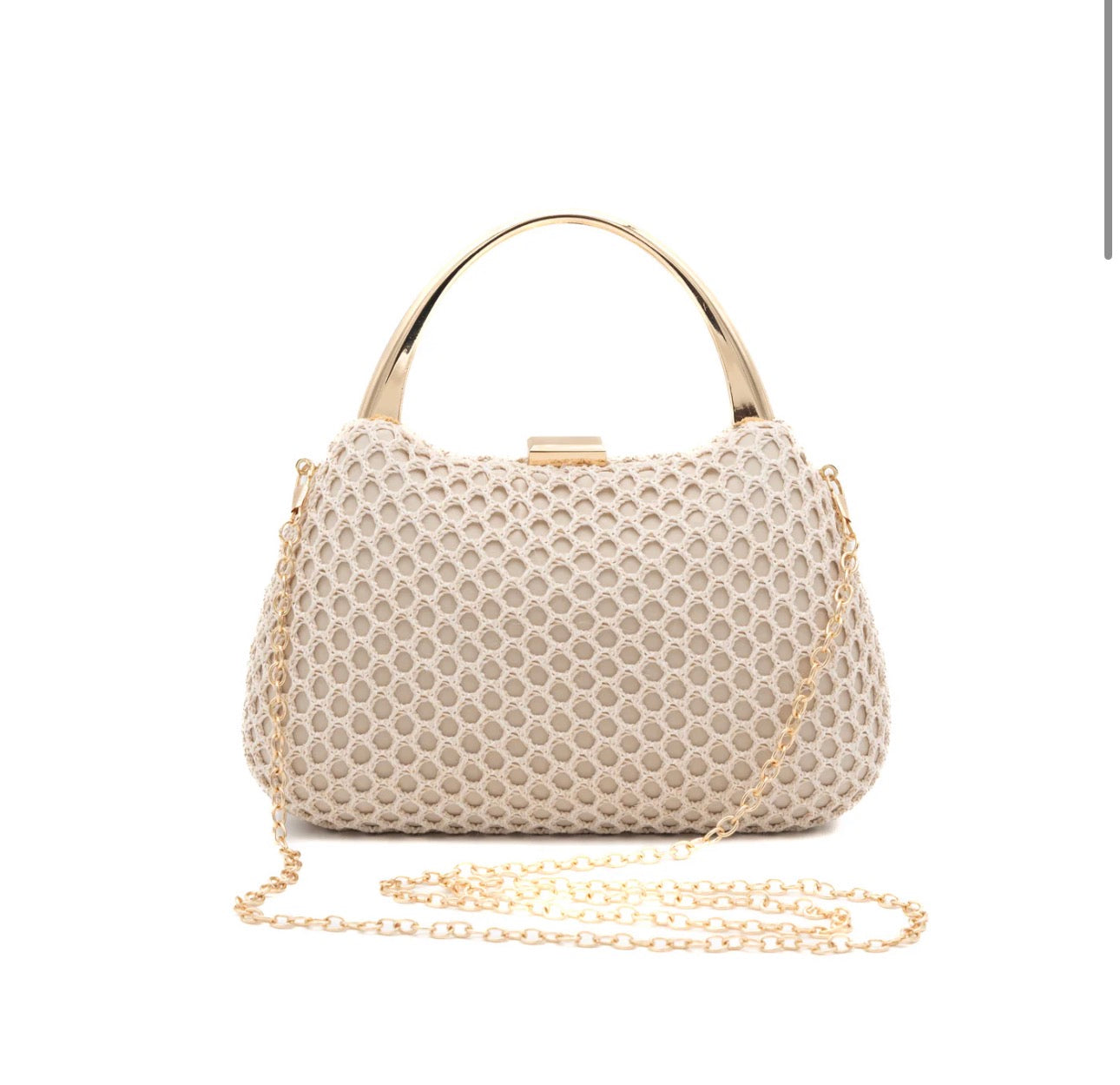 Clutch Cadace Beig Rejilla