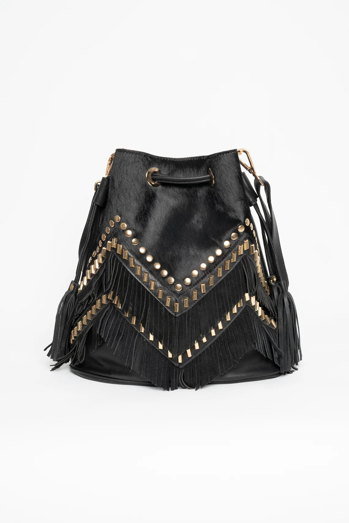 Bolso Mochila Piel Karoo Negra Piti Cuiti
