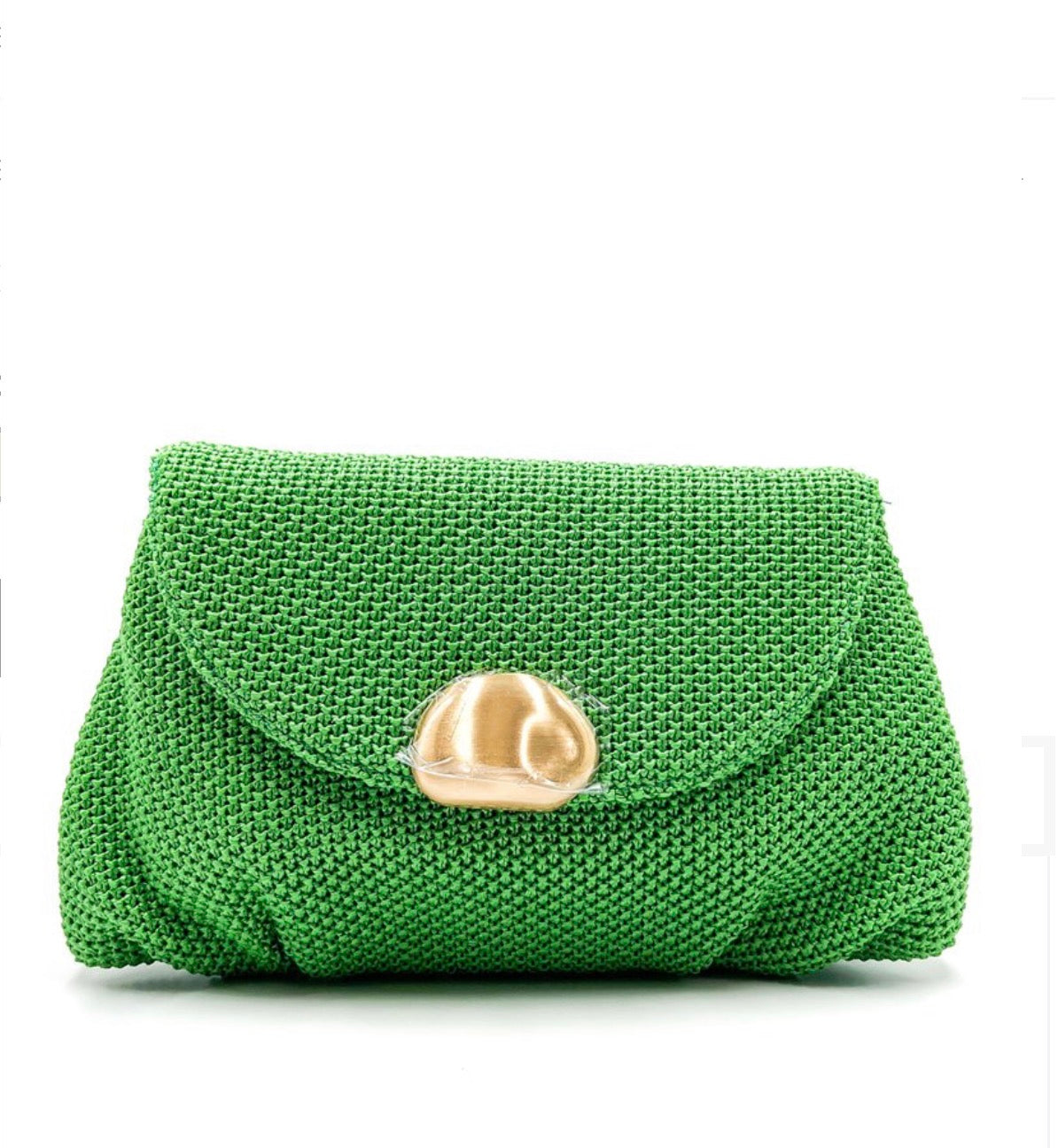 Bolso de Mano Rafia Verde