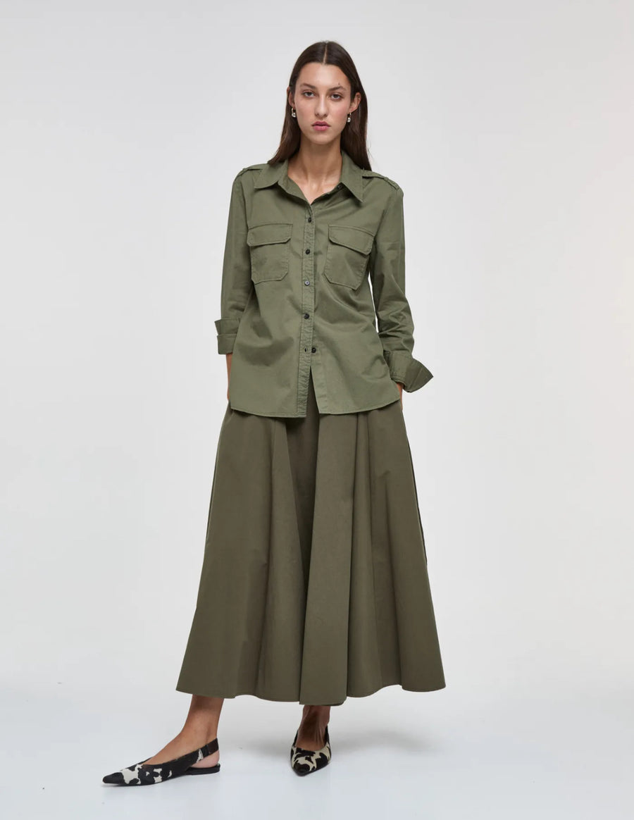 Camisa Militar Verde Kaki