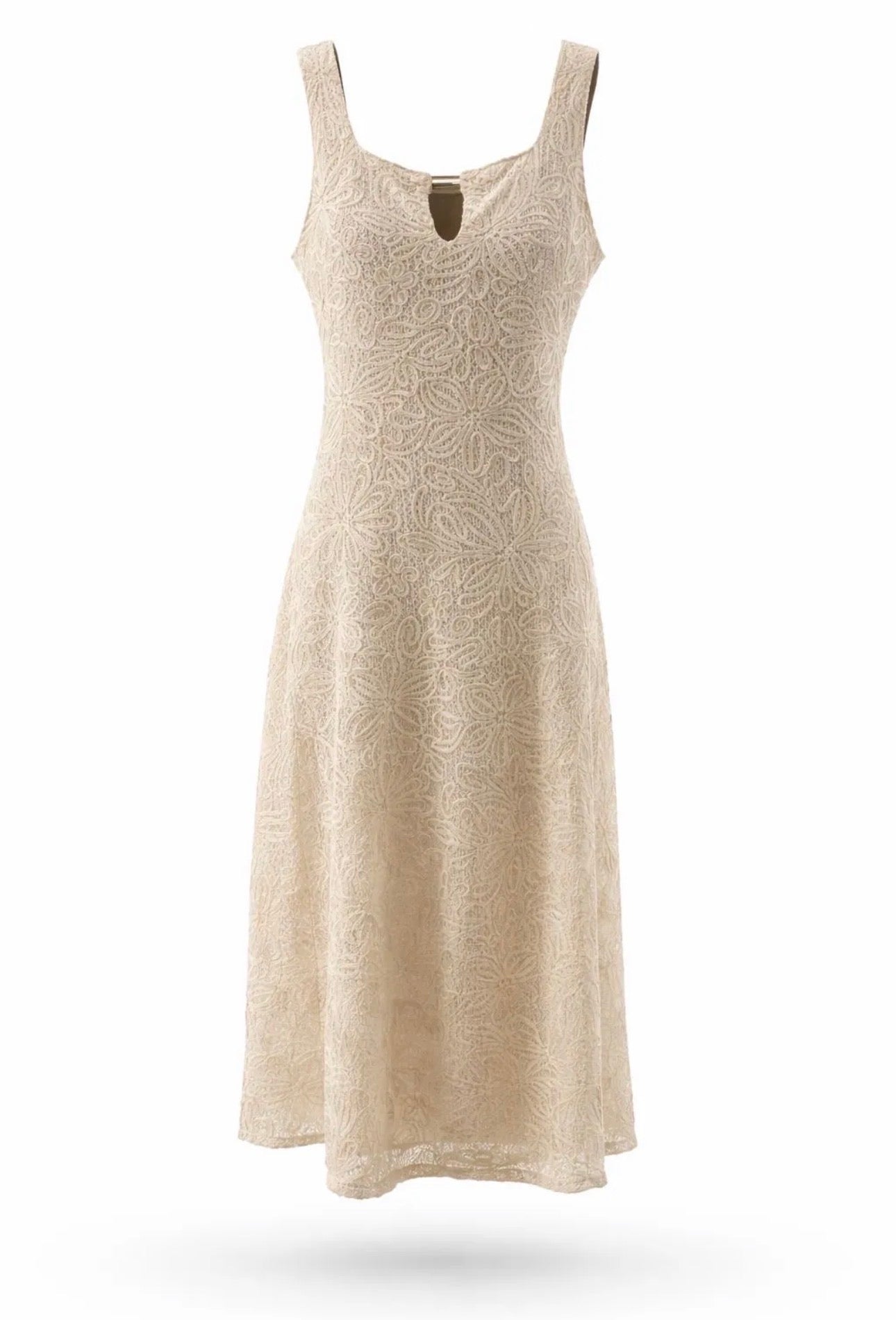 Vestido Croch Beig