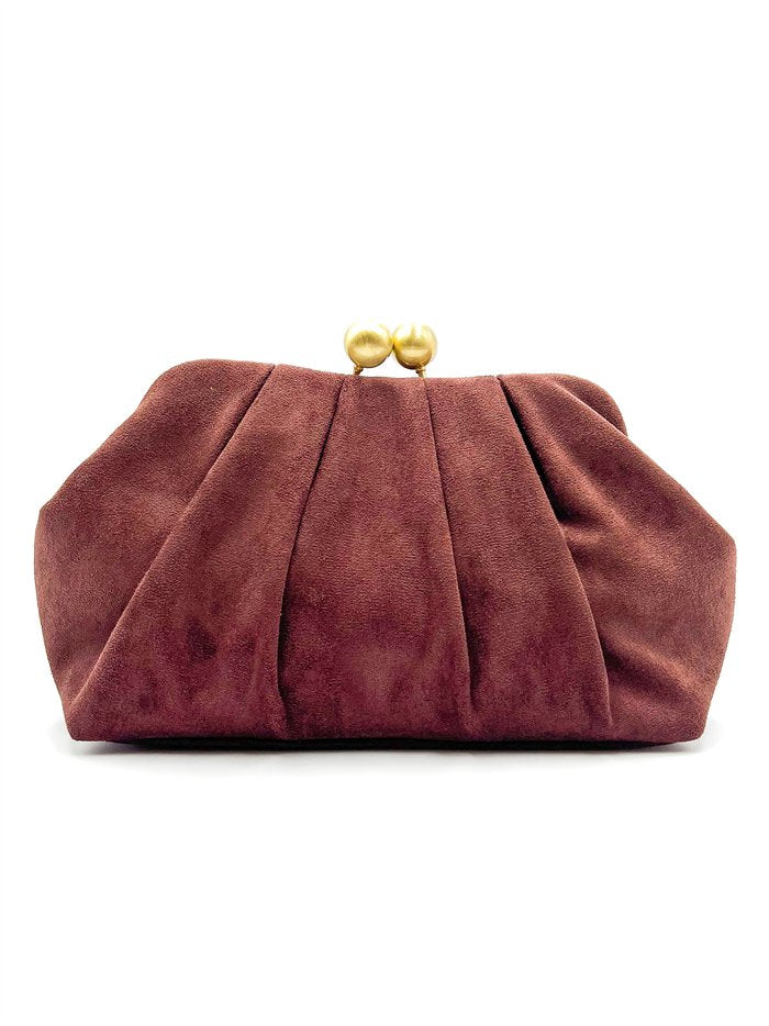 Bolso de Mano Bolas Marrón