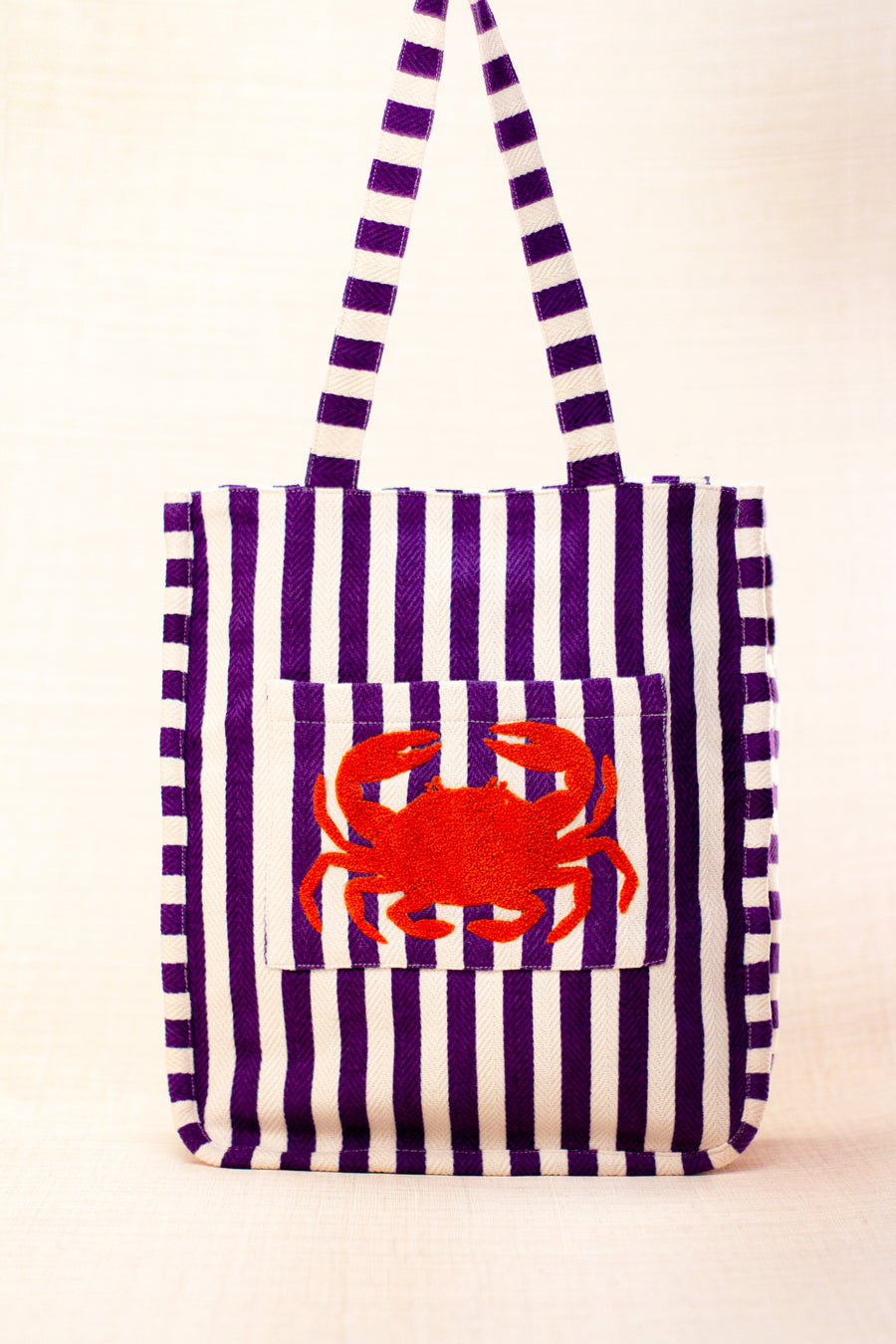 Bolso Shopper Rayas Cangrejo