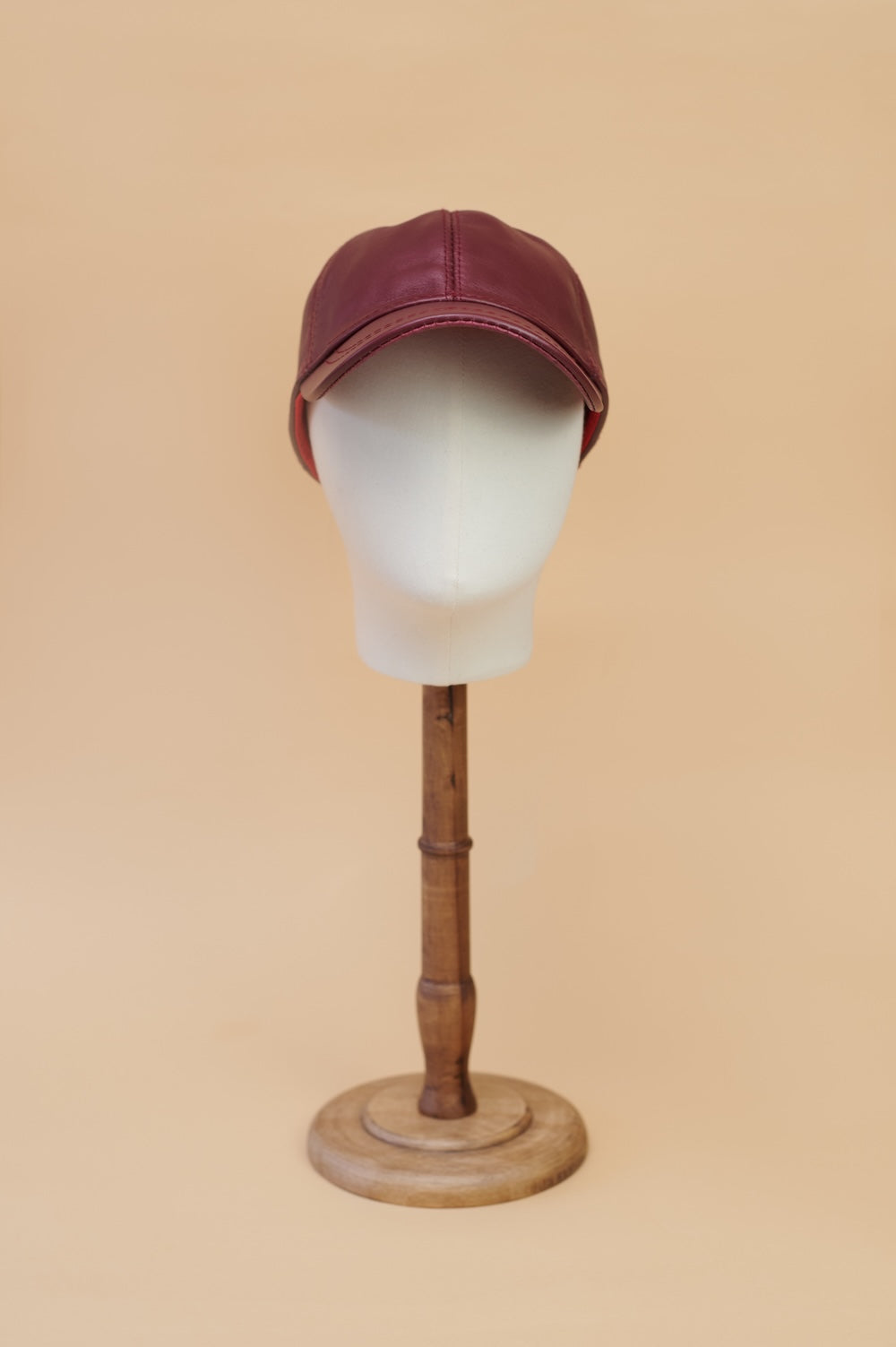 GORRA PIEL Burdeos