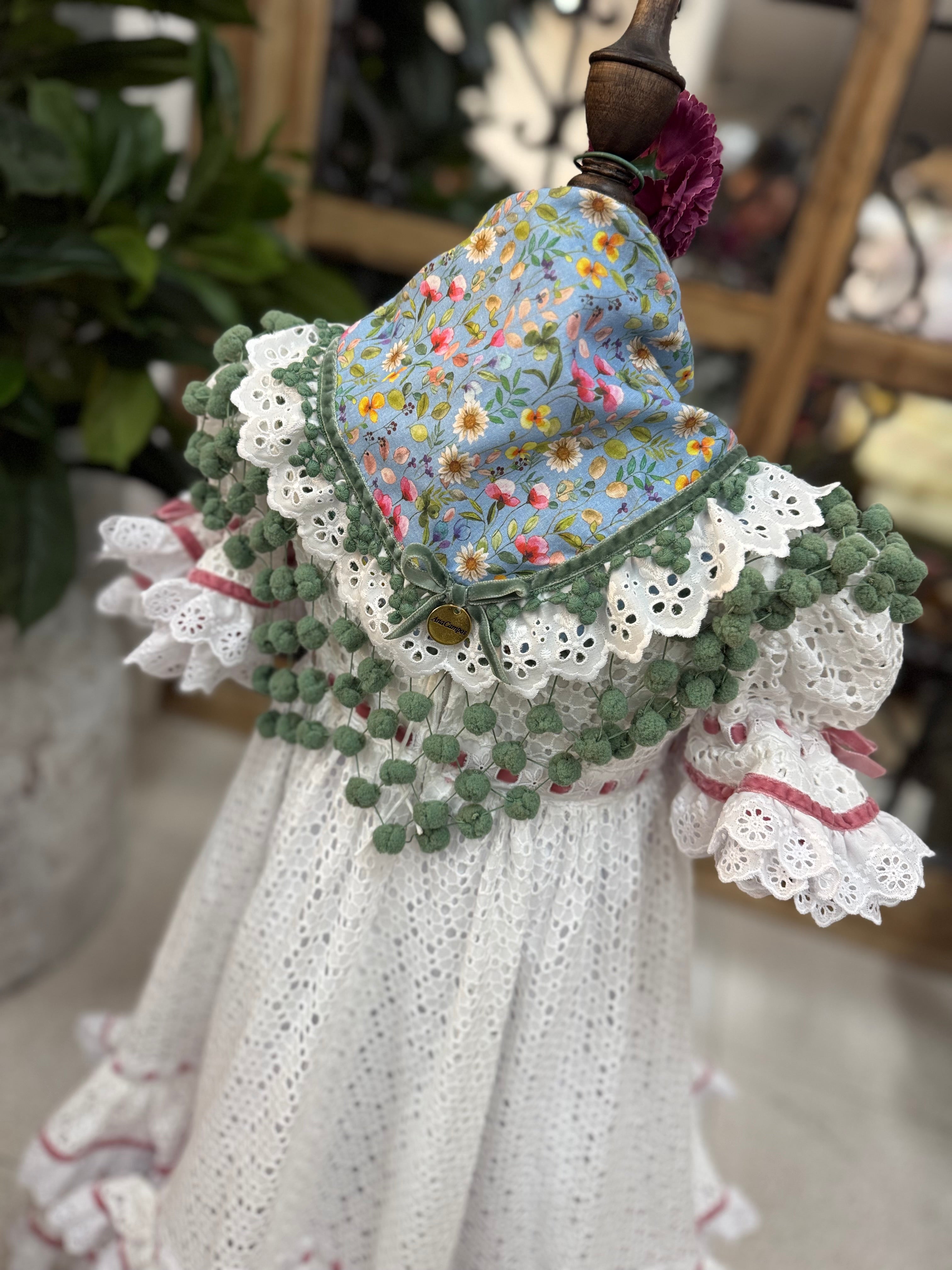 Traje Flamenca Niña Perforado Pasarela T.6