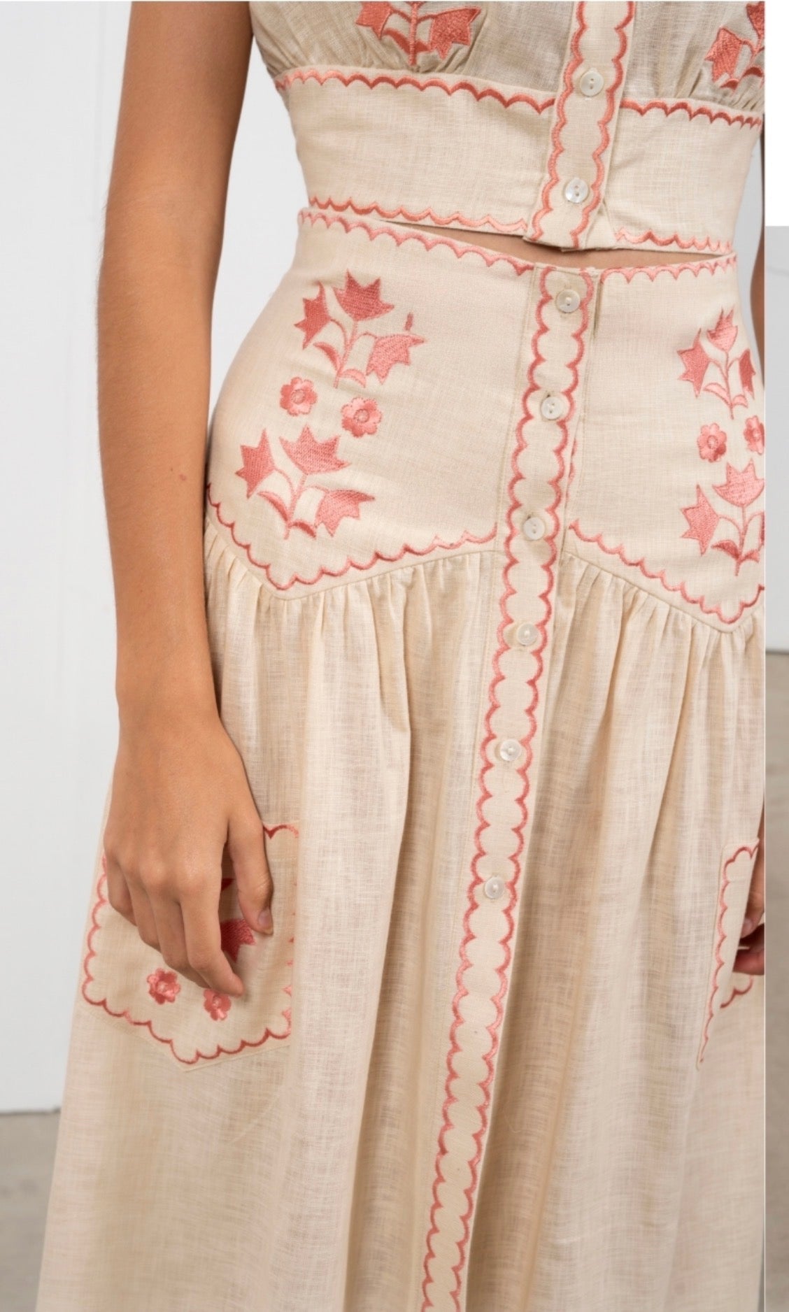Conjunto Line Bordado color Lino