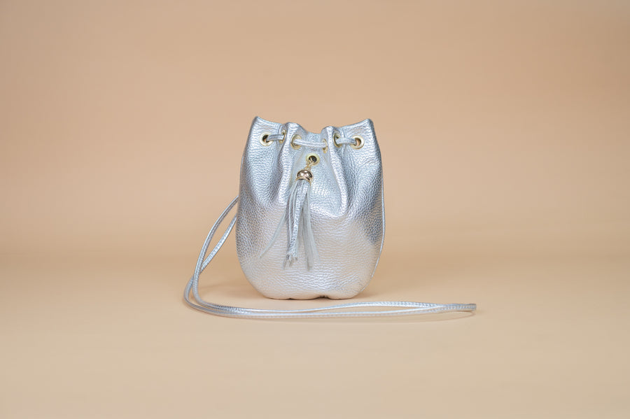 Mini Bolso Piel Carlota Plata