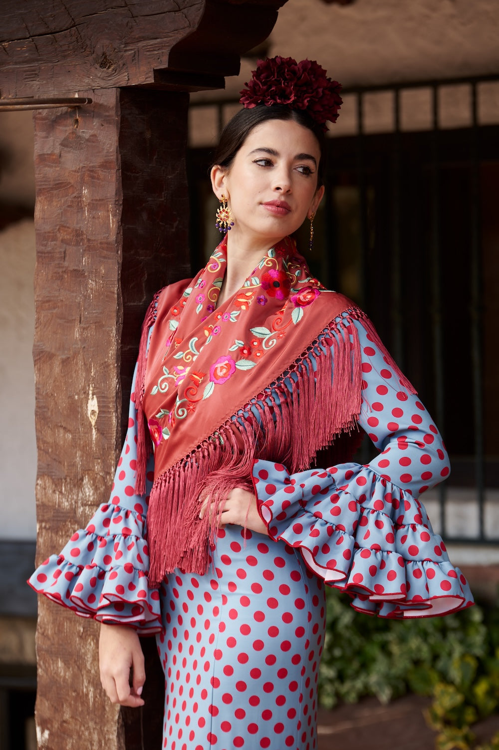 Traje de Flamenca Mod. Cordobesa  Bioelástico Lunar