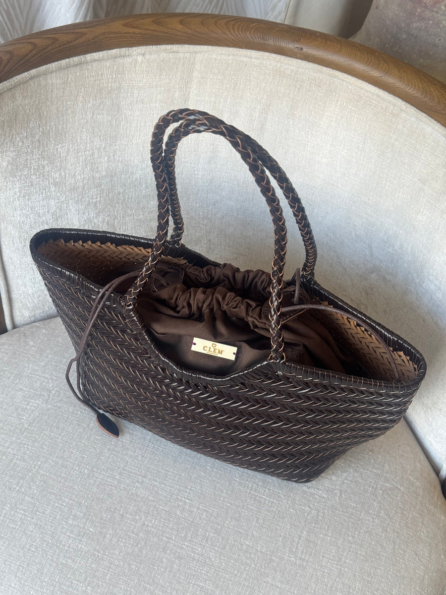 Bolso Akila Piel Trenzada Marrón