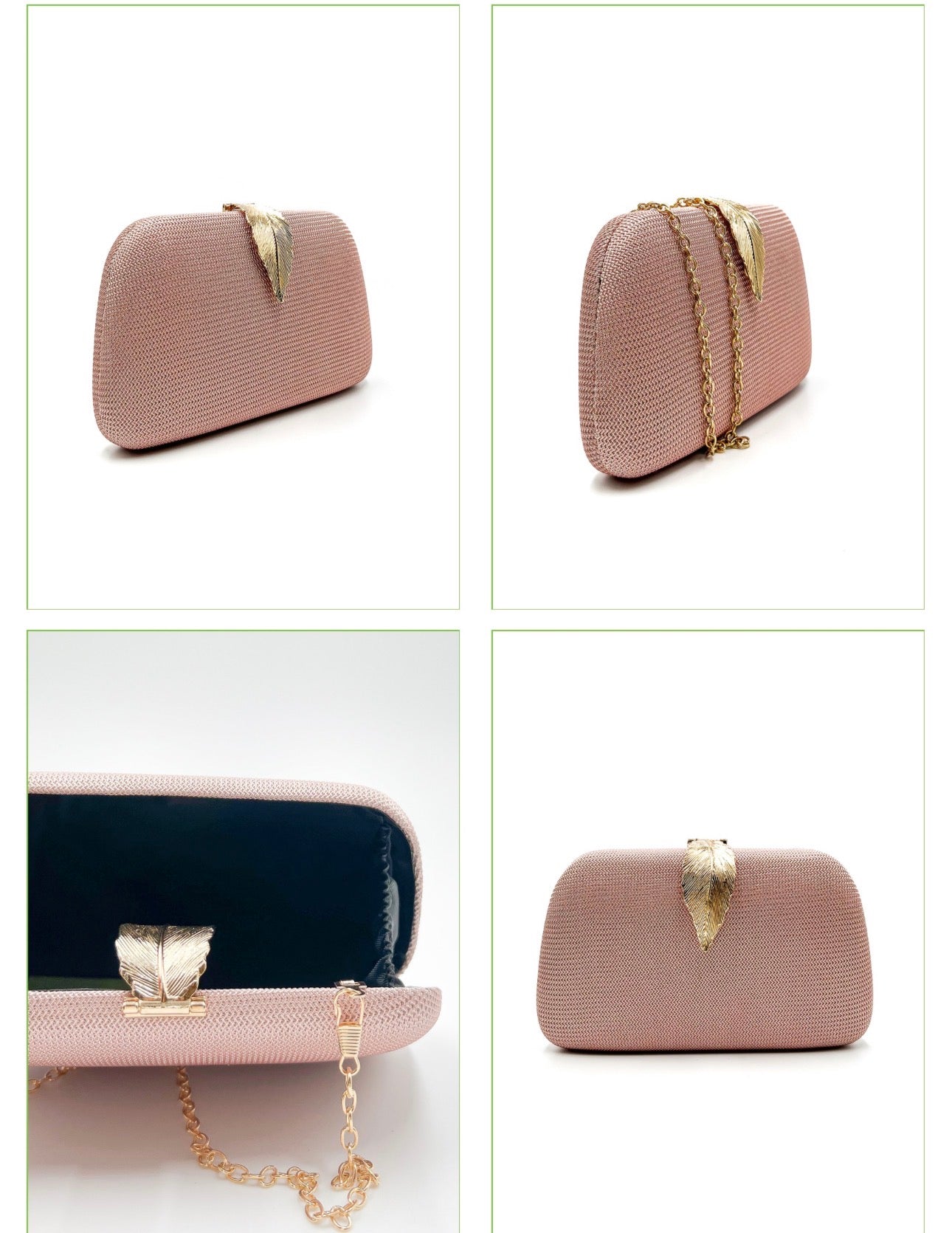 Clutch Hoja Lux Nude