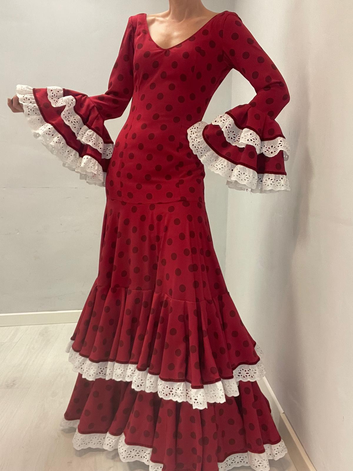 Traje de Flamenca Abril Rojo T.46