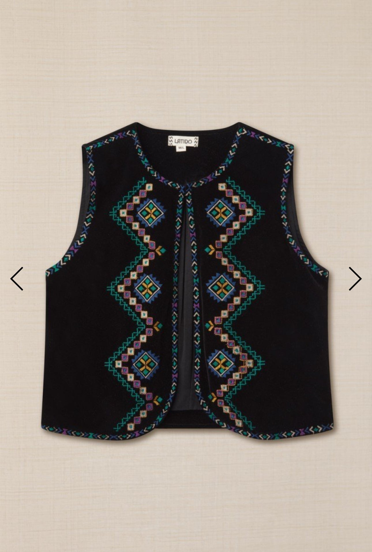 Chaleco Terciopelo Boho Latido