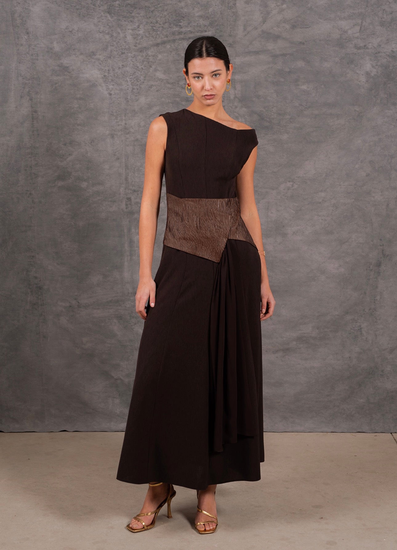 Vestido Galerie Marrón