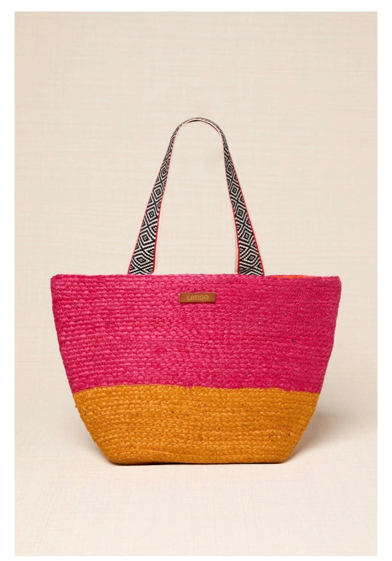 Bolso Rafia Bicolor
