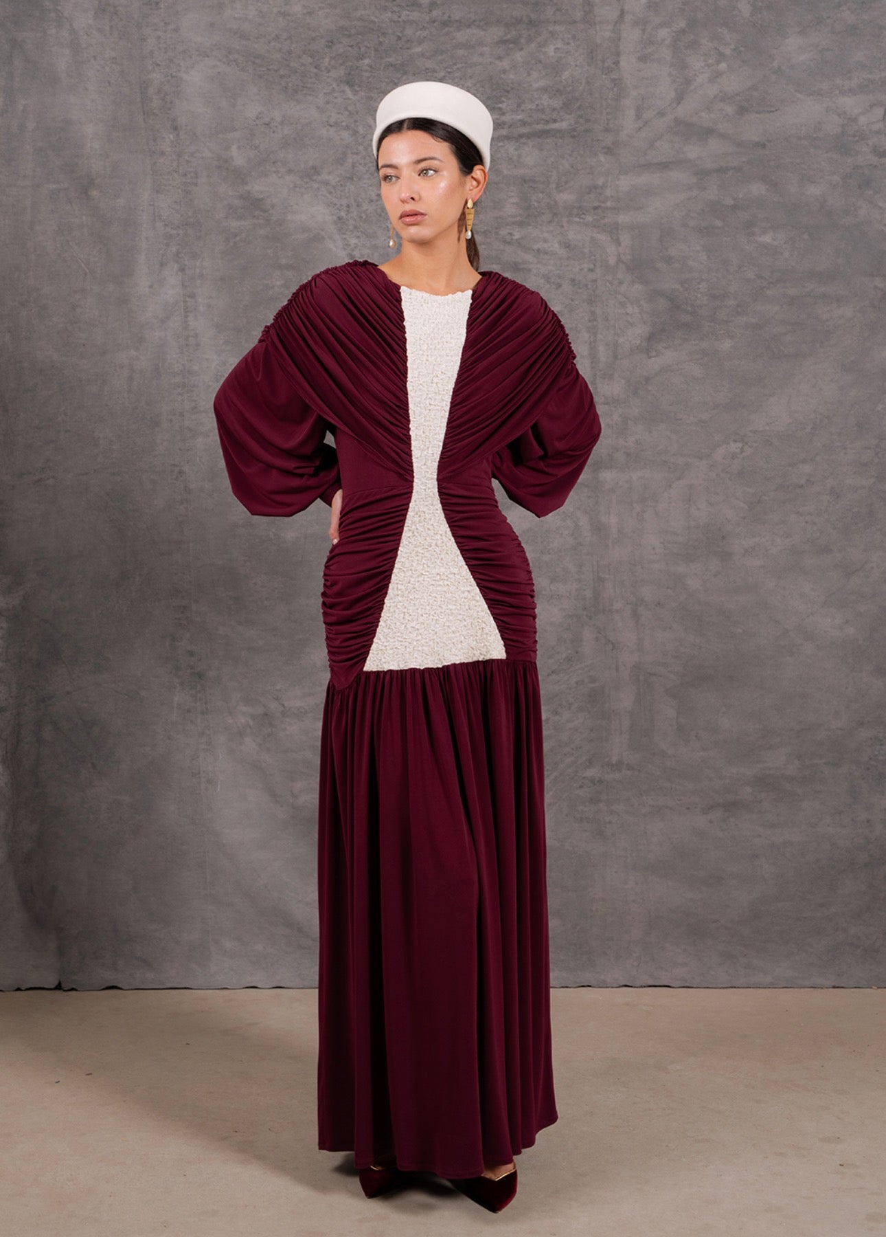 Vestido Belve Burdeos