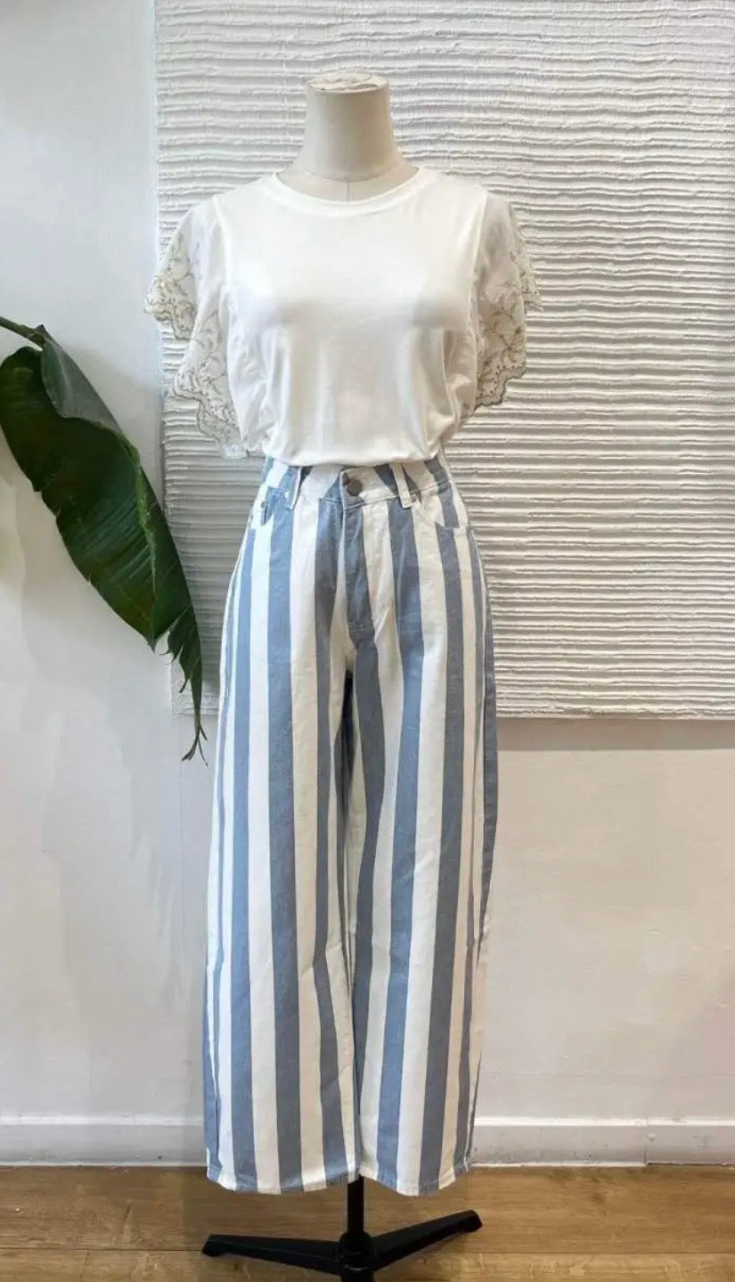 Pantalón Rayas Denim