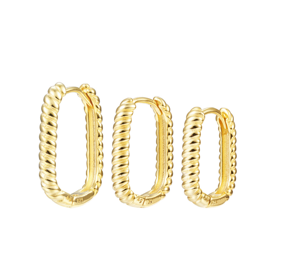 Pendientes Aros Trenzados 16mm